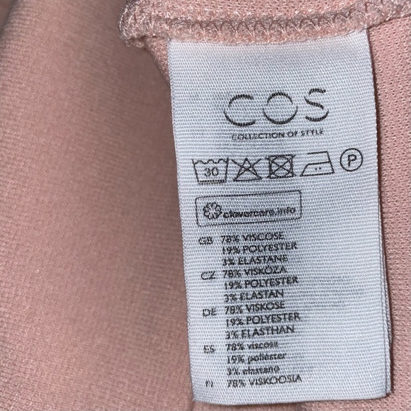 COS Light Pink Short Sleeve Top - Picture 6 of 6